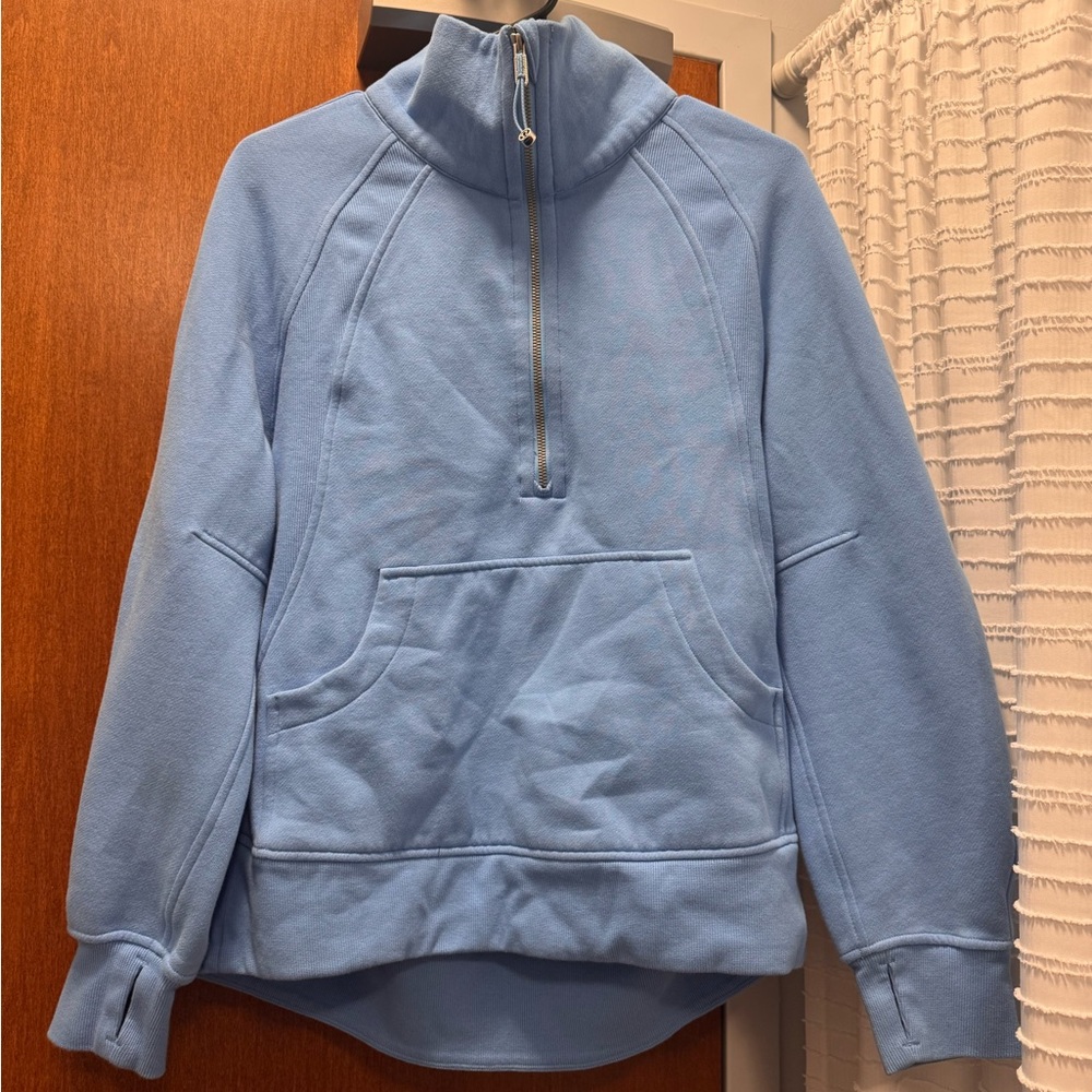 lululemon athletica Light Blue Half-Zip Pullover